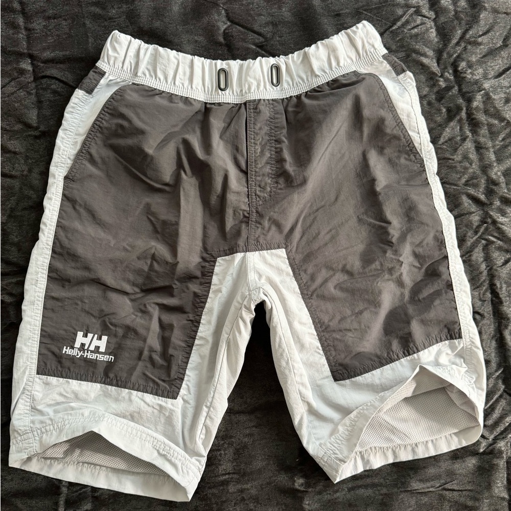 Helly Hansen Men's Black and White Athletic, Swim Shorts